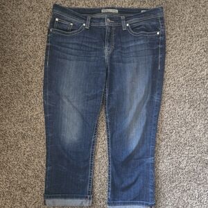 BKE Women's Cropped Blue Jeans